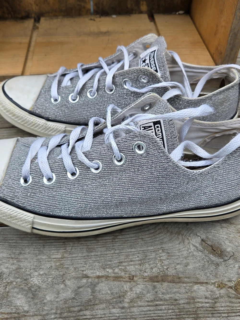 Converse All Star  Silver Low Top Sneakers